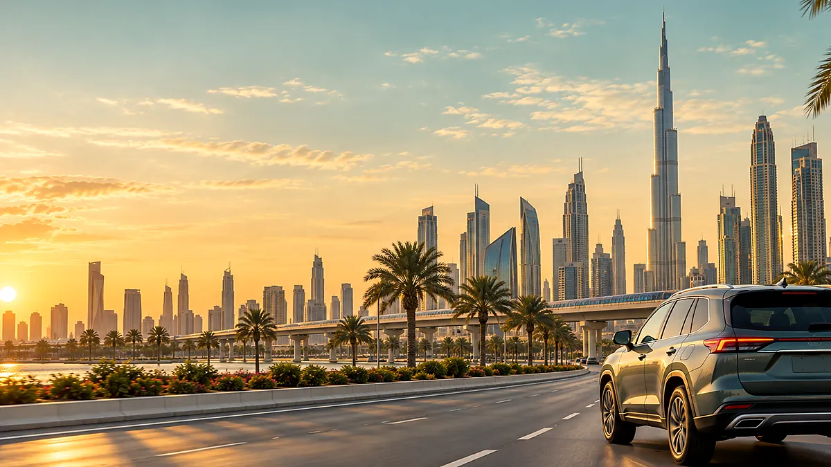 قيادة سيارة تأجير على طرق الإمارات للزوار
